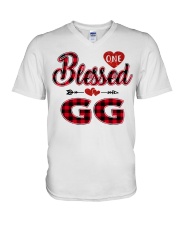Blessed Gg - Red V-Neck T-Shirt tile