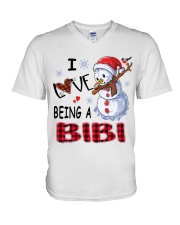 I Love Being A Bibi - Xmas V-Neck T-Shirt tile