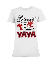 Blessed To Be Called Yaya - Red Premium Fit Ladies Tee tile