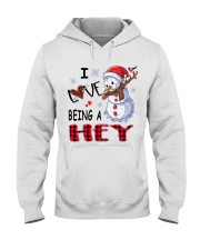 I Love Being A Hey - Xmas Hooded Sweatshirt tile
