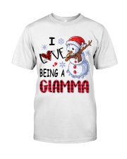 I Love Being A Glamma - Xmas Classic T-Shirt front