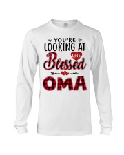 One Blessed Oma - Red Long Sleeve Tee tile