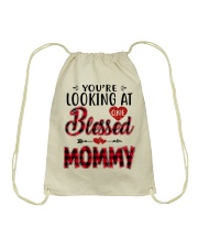 One Blessed Mommy - Red Drawstring Bag tile