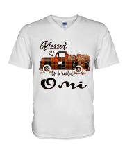 Blessed To Be Called Omi - Autumn V-Neck T-Shirt tile