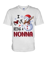 I Love Being A Nonna - Xmas V-Neck T-Shirt tile