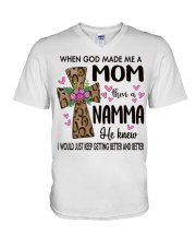 Mom Then A Namma - Cross V-Neck T-Shirt tile