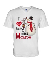 I Love Being Called Momom - Xmas V-Neck T-Shirt tile