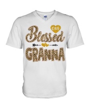 Blessed Granna - Leo V-Neck T-Shirt tile