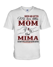 Mom And Mima - H V-Neck T-Shirt tile