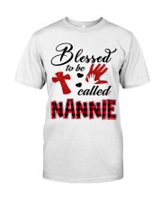 Blessed To Be Called Nannie - Red Classic T-Shirt front