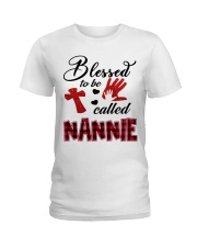 Blessed To Be Called Nannie - Red Ladies T-Shirt tile