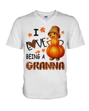 I Love Being A Granna - Great V-Neck T-Shirt tile