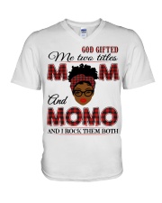 Mom And Momo Rock Them Both - B2 V-Neck T-Shirt tile