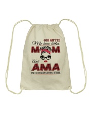 Mom And Ama - Red 2022 .Png Drawstring Bag tile