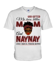 Mom And Naynay Rock Them Both - B2 V-Neck T-Shirt tile