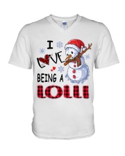 I Love Being A Lolli - Xmas V-Neck T-Shirt tile