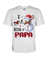 I Love Being A Papa - Xmas V-Neck T-Shirt tile