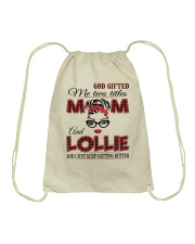 Mom And Lollie - Red 2022 .Png Drawstring Bag tile