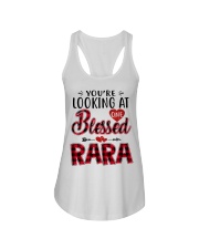 One Blessed Rara - Red Ladies Flowy Tank tile