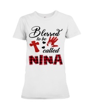 Blessed To Be Called Nina - Red Premium Fit Ladies Tee tile