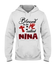 Blessed To Be Called Nina - Red Hooded Sweatshirt tile