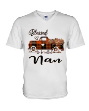 Blessed To Be Called Nan - Autumn V-Neck T-Shirt tile