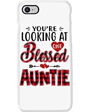 One Blessed Auntie - Red Phone Case tile
