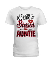 One Blessed Auntie - Red Ladies T-Shirt tile