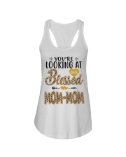 One Blessed Mom-Mom - Leo Ladies Flowy Tank tile