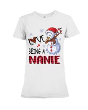 I Love Being A Nanie - Xmas Premium Fit Ladies Tee tile
