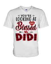 One Blessed Didi - Red V-Neck T-Shirt tile