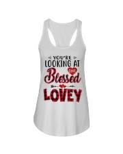 One Blessed Lovey - Red Ladies Flowy Tank tile
