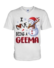 I Love Being A Geema - Xmas V-Neck T-Shirt tile