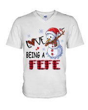 I Love Being A Fefe - Xmas V-Neck T-Shirt tile