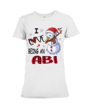I Love Being An Abi - Xmas Premium Fit Ladies Tee tile