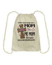 Mom Then A Me Mom - Cross Drawstring Bag tile