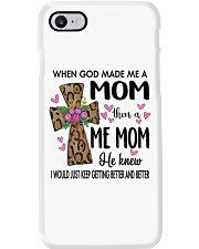 Mom Then A Me Mom - Cross Phone Case tile