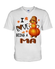 I Love Being A Ma - Great V-Neck T-Shirt tile