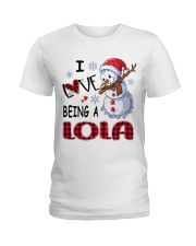 I Love Being A Lola - Xmas Ladies T-Shirt tile