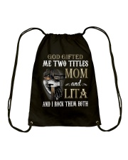 Mom And Lita - Rock Them Both Cross Drawstring Bag tile
