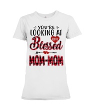 One Blessed Mom-Mom - Red Premium Fit Ladies Tee tile