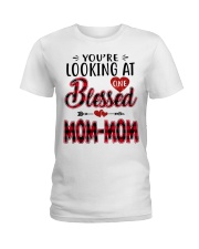 One Blessed Mom-Mom - Red Ladies T-Shirt tile