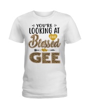 One Blessed Gee - Leo Ladies T-Shirt tile