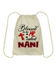 Blessed To Be Called Nani - Red Drawstring Bag tile