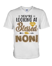 One Blessed Noni - Leo V-Neck T-Shirt tile