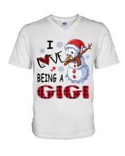 I Love Being A Gigi - Xmas V-Neck T-Shirt tile