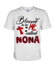 Blessed To Be Called Nona - Red V-Neck T-Shirt tile
