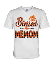 Blessed Memom - Autumn V-Neck T-Shirt tile