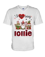 I Love Being Lollie - R V-Neck T-Shirt tile