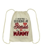 One Blessed Mammy - Red Drawstring Bag tile